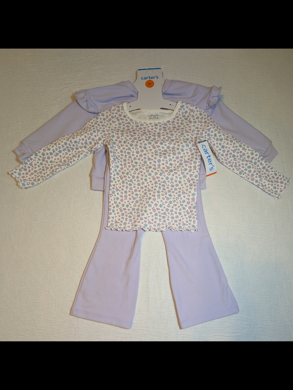 Carter's Lavender Floral Long-Sleeve Matching  Set